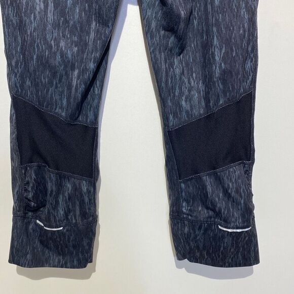 Athleta Women's Athletic High Rise Mélange Pattern Work Out Leggings In Black Si - Picture 5 of 11